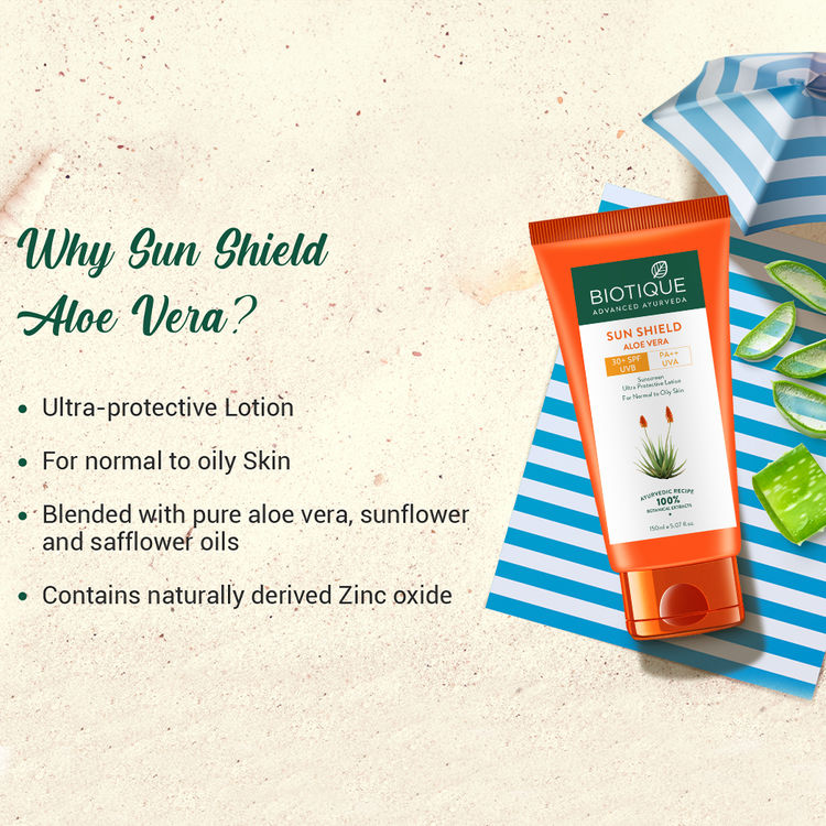 Biotique Aloe Vera Sunshield SPF 30 Lotion (150ml)