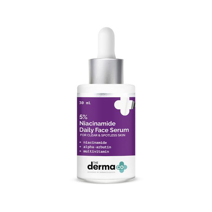 The Derma Co 5% Niacinamide Daily Face Serum with Alpha Arbutin & Multivitamin - 30ml