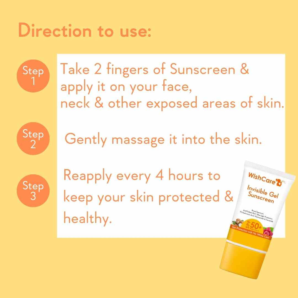 Wishcare Invisible Gel Sunscreen SPF 50 | 50g
Lightweight Gel Formula with Ceramides
