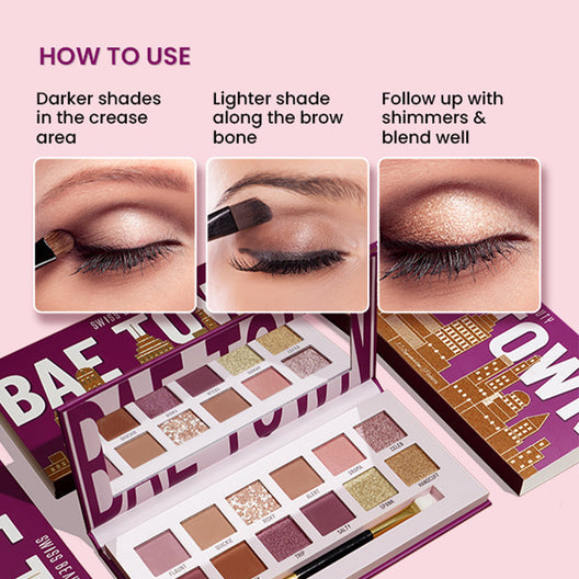 Swiss Beauty Bae Town Eyeshadow Palette 01(Lover girl)