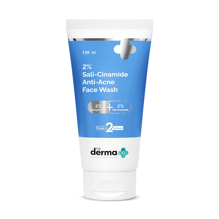 The Derma co 2% Sali-Cinamide Anti-Acne Face Wash with 2% Salicylic Acid & 2% Niacinamide - 150ml