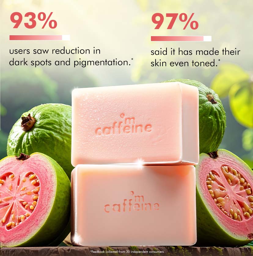 Mcaffeine 1% Kojic Acid & Glutathione Guava Fizz Soap - 300g (3x100g)