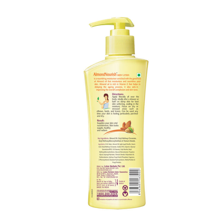 Lotus Herbals Almond Nourish Daily Nourishing Body Lotion SPF 20 (250ml)