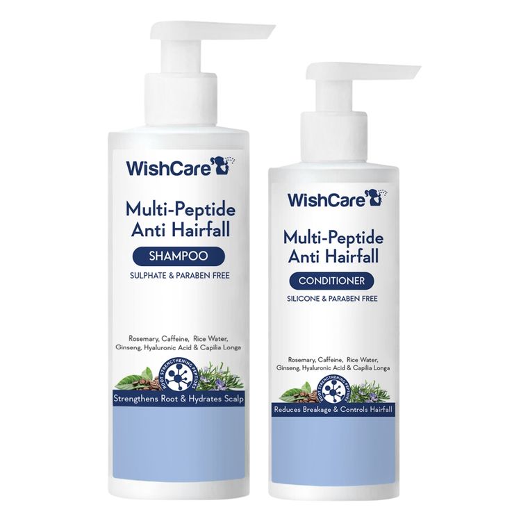 Wishcare Multi Peptide Anti Hairfall Shampoo & Conditioner - Controls Hairfall - Boosts Hair Growth (2 Pcs)