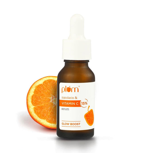Plum 15% Vitamin C Serum with Mandarin | For Glowing Skin | For Hyperpigmentation & Dull Skin | Fragrance-Free | 15ml