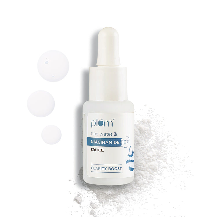 Plum 10% Niacinamide Face Serum with Rice Water | Suits All Skin Types | Fragrance Free | 15ml