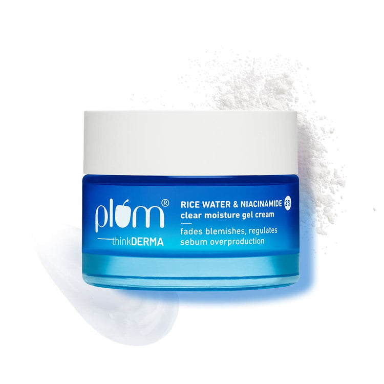 Plum thinkDERMA 2% Niacinamide & Rice Water Clear Moisture Gel Cream | 50g