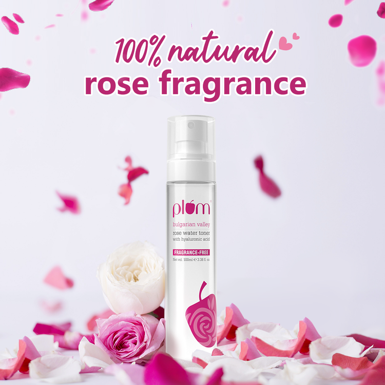 Plum Bulgarian Valley Rose Water Toner | With Hyaluronic Acid & Rose Extracts | Natural Rose Fragrance | 100ml