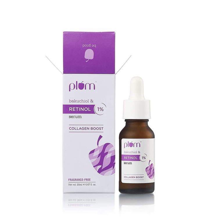Plum 1% Retinol Face Serum with Bakuchiol | 100% Vegan & Fragrance-Free | 20ml