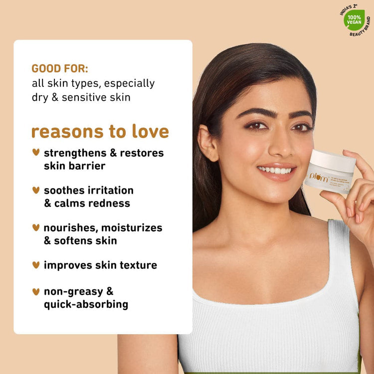 Plum 1% Oat & Allantoin All-day Nourishing Cream | Soothes, Nourishes & Protects Skin | Strengthens Skin Barrier | Moisturizes & Hydrates | With Vitamin E & B5 | 100% Vegan
| 50g