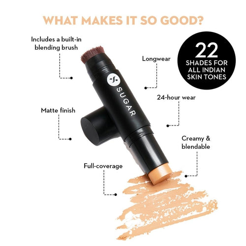 Sugar Ace Of Face Foundation Stick |  10 Latte (Light Warm - Undertone)