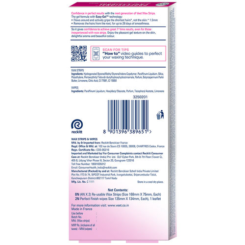 Veet Professional Waxing Strips Kit for Normal Skin, 8 Strips
(8 wax Strips)