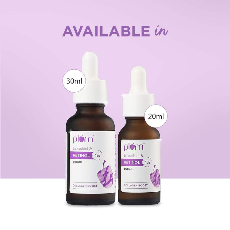 Plum 1% Retinol Face Serum with Bakuchiol | 100% Vegan & Fragrance-Free | 30ml