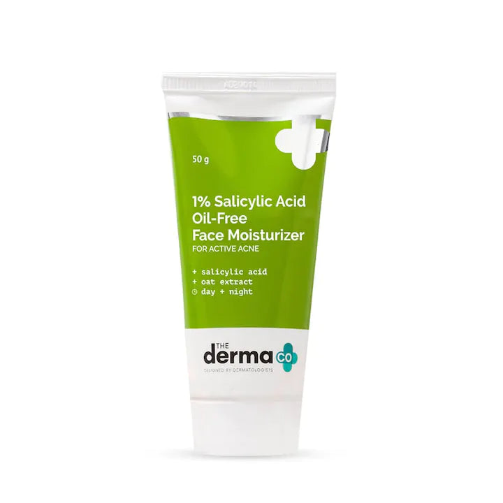 The Derma Co 1% Salicylic Acid Oil-Free Moisturizer For Face with Oat Extract - 50g