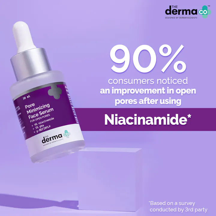The Derma Co Pore Minimizing Face Serum with 4% Niacinamide, 5% PHA and p-REFINYL® - 30 ml