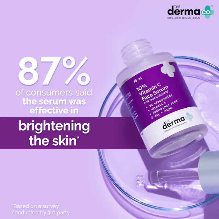 The Derma Co 10% Vitamin C Face Serum with 5% Niacinamide & Hyaluronic Acid - 30ml