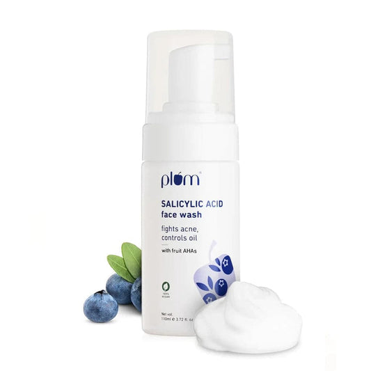 Plum 1% Encapsulated Salicylic Acid Foaming Face Wash | For All Skin Types | Sulphate-Free | 100%Vegan
| 110ml
