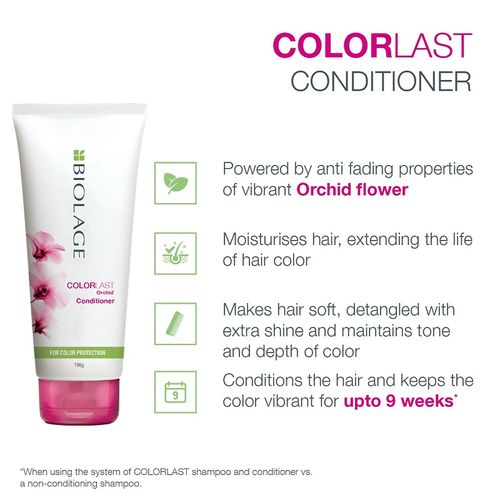 Matrix Biolage Colorlast Professional Conditioner, Helps Protect Colored Hair & Maintain Vibrancy
(196g)