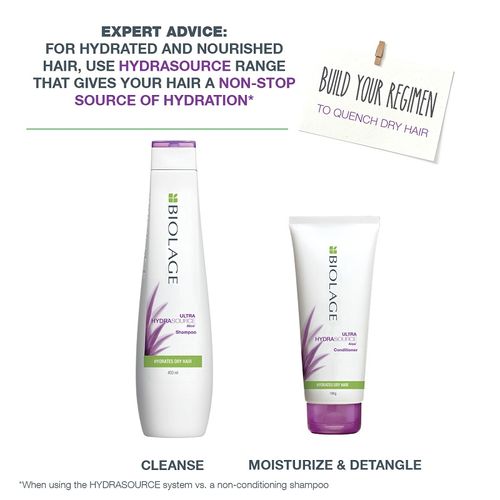 Matrix Biolage Hydrasource Plus Professional Conditioner With Aloe, Moisturizes & Hydrates Dry Hair
(98g)