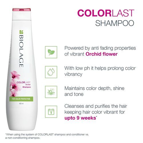 Matrix Biolage Colorlast Professional Shampoo, Helps Protect Colored Hair & Maintain Vibrancy
(200ml)