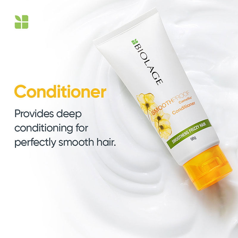 Matrix Biolage Smoothproof Professional Conditioner For Dry And Frizzy Hair, 72 Hrs Frizz Control
(98g)