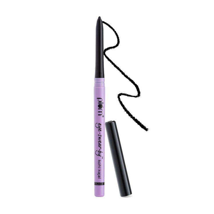 Plum Eye-Swear-By Kohl Kajal - Deep Black | 100% Vegan & Cruelty Free