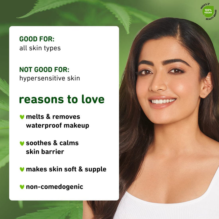 Plum Hemp Cleansing Oil with Squalane & Bisabolol | All Skin Types | Fragrance-Free | 100% Vegan | 75ml