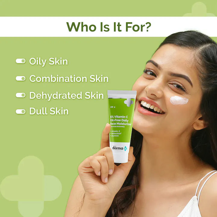 The Derma Co 5% Vitamin C Oil-Free Daily Face Moisturizer for Skin Radiance - 100g