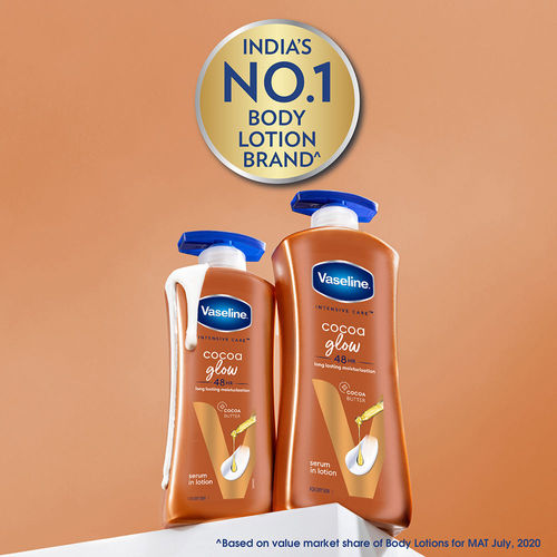 Vaseline Cocoa Glow Serum In Lotion 100% Pure Cocoa & Shea Butter for Glowing & Soft Skin
(600ml)