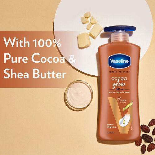 Vaseline Cocoa Glow Serum In Lotion 100% Pure Cocoa & Shea Butter for Glowing & Soft Skin
(600ml)