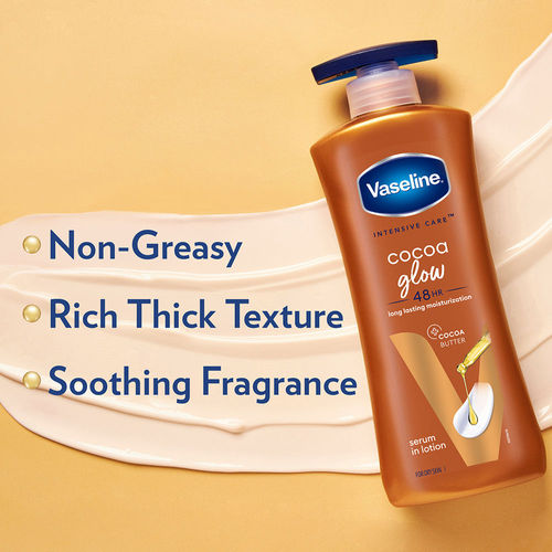 Vaseline Cocoa Glow Serum In Lotion 100% Pure Cocoa & Shea Butter for Glowing & Soft Skin
(600ml)