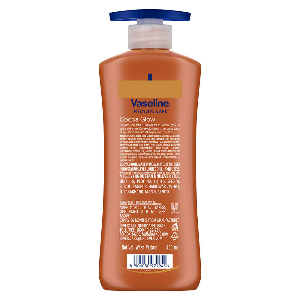 Vaseline Cocoa Glow Serum In Lotion 100% Pure Cocoa & Shea Butter for Glowing & Soft Skin
(400ml)