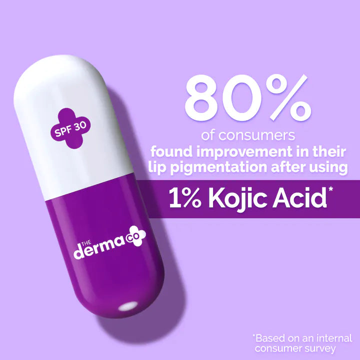 The Derma Co 1% Kojic Acid Lip Balm With Alpha Arbutin & Hyaluronic Acid - 4g