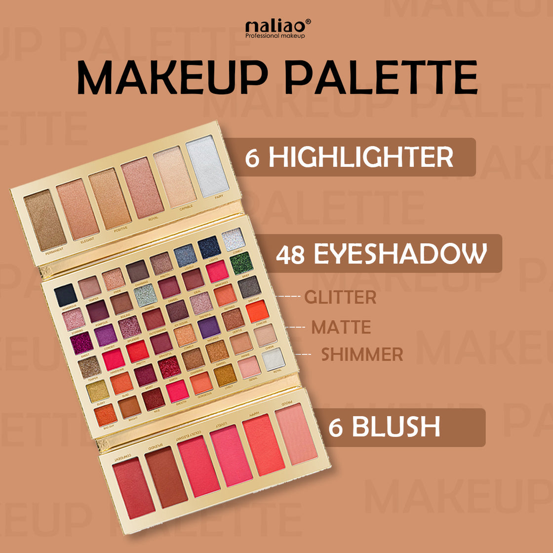 Maliao Makeup Palette 48 Color Eyeshadow