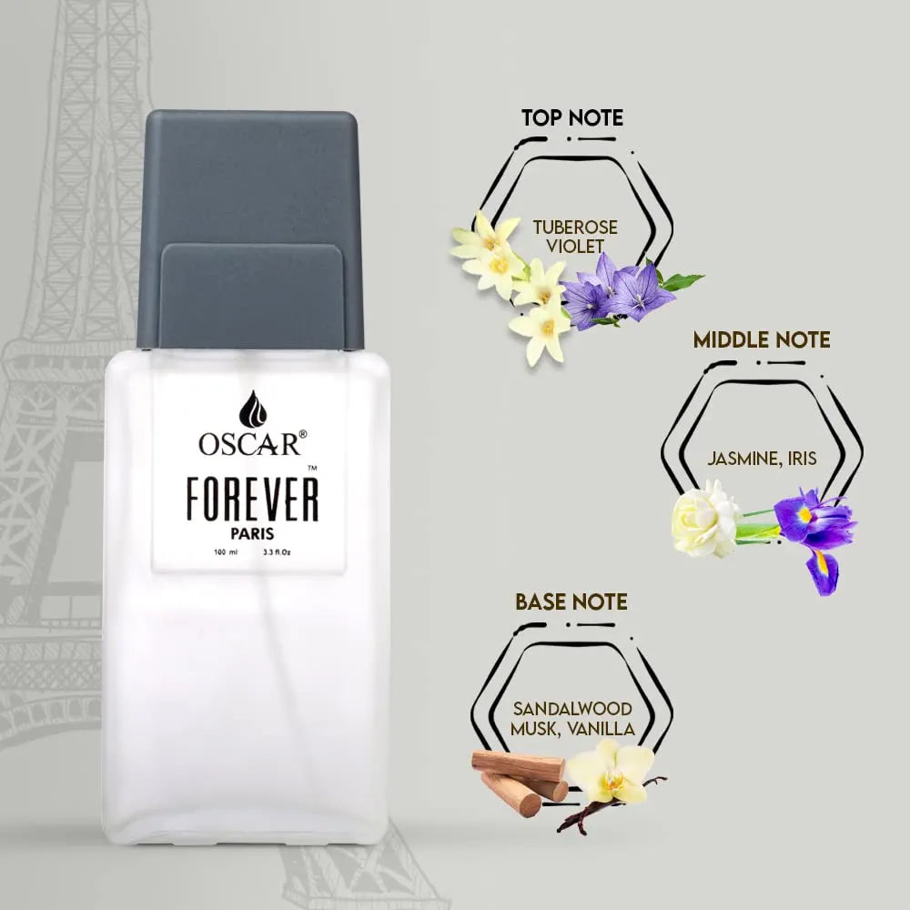 Oscar Forever Paris | Long Lasting Perfume for Men & Women | Exhilarating Floral Fragrance | Everyday Unisex Perfume | 60ml | Original Forever Paris Perfume