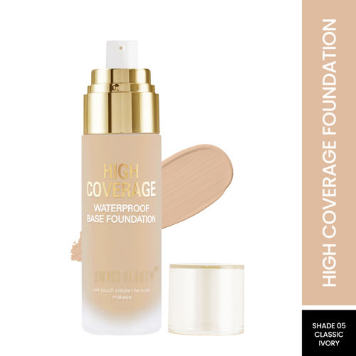 Swiss Beauty High Coverage Waterproof Base Liquid Foundation - 05 Classic Ivory