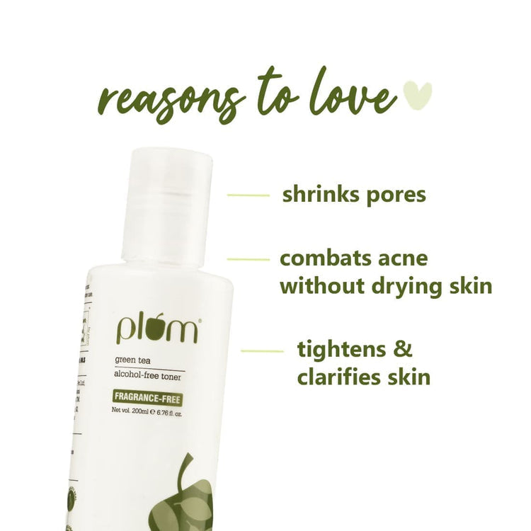 Plum Green Tea Alcohol-Free Toner | 100% Fragrance-Free Formula | 100% Vegan