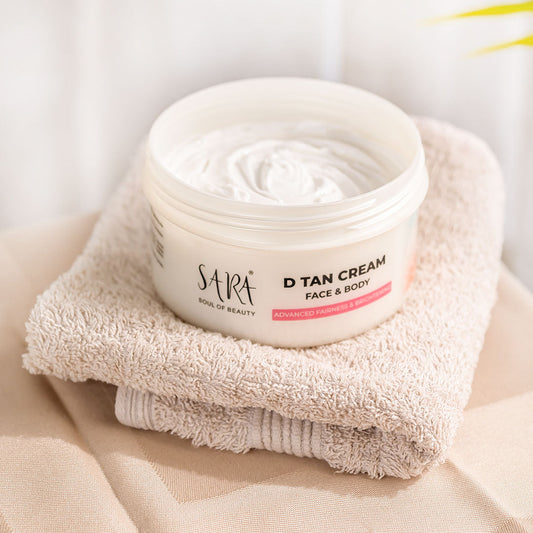 Sara D-Tan® Face & Body Cream For Instant Glowing Skin & De- Tan removal For All Skin Types, 330 gm