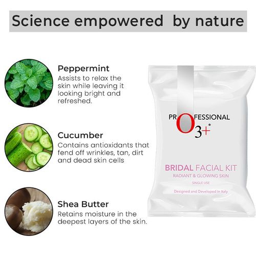 O3+ Bridal Facial Kit for Radiant & Glowing Skin
(54gm+66ml)