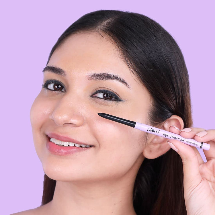 Plum Eye-Swear-By Kohl Kajal - Deep Black | 100% Vegan & Cruelty Free