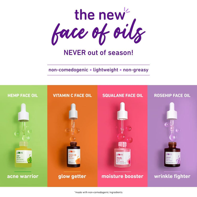Plum 3% Vitamin C Face Oil with 49% Squalane | For All Skin Types | For All Seasons | Fragrance-Free | 100% Vegan