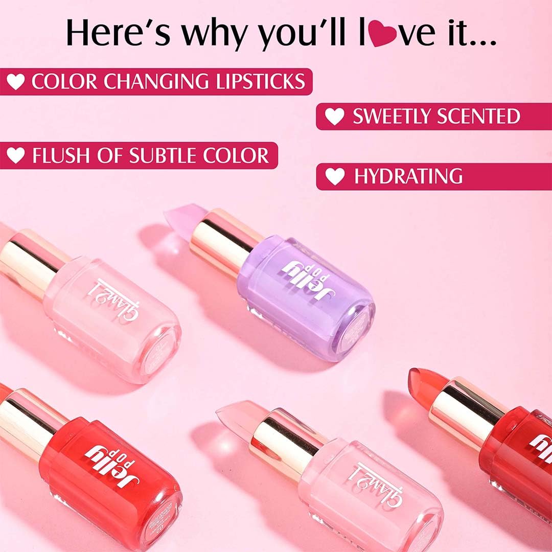 Glam21 Jelly Pop fruity gel lipstick| 02- Strawberry Red, 3.5gm