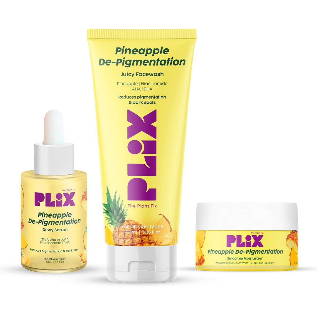 PLIX - THE PLANT FIX Pineapple Pigmentation Skincare Kit For Dark Spot Removal |  Pack of 3