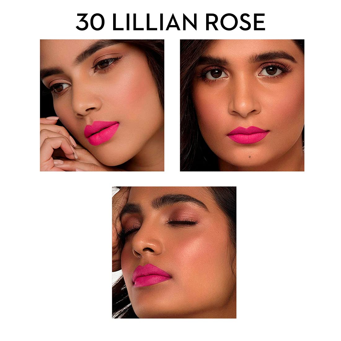 Sugar Matte As Hell Crayon Lipstick - 30 Lillian Rose (Magenta / Bright Fuchsia)