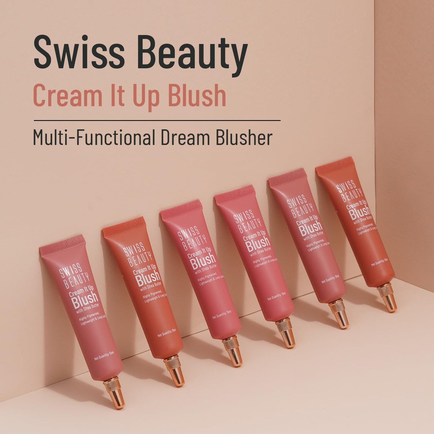 Swiss Beauty Cream It Up Blusher |  01 Rosy Cheeks, 10ml