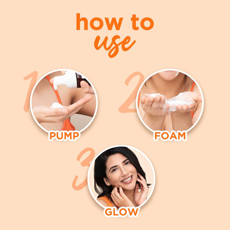 Plum Vitamin C Foaming Face Wash with Mandarin | For Glowing Skin | For Gentle Cleansing | For Hyperpigmentation & Dull Skin | Sulphate-Free | 100% Vegan | 110ml