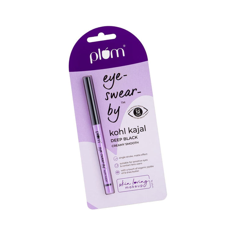 Plum Eye-Swear-By Kohl Kajal - Deep Black | 100% Vegan & Cruelty Free