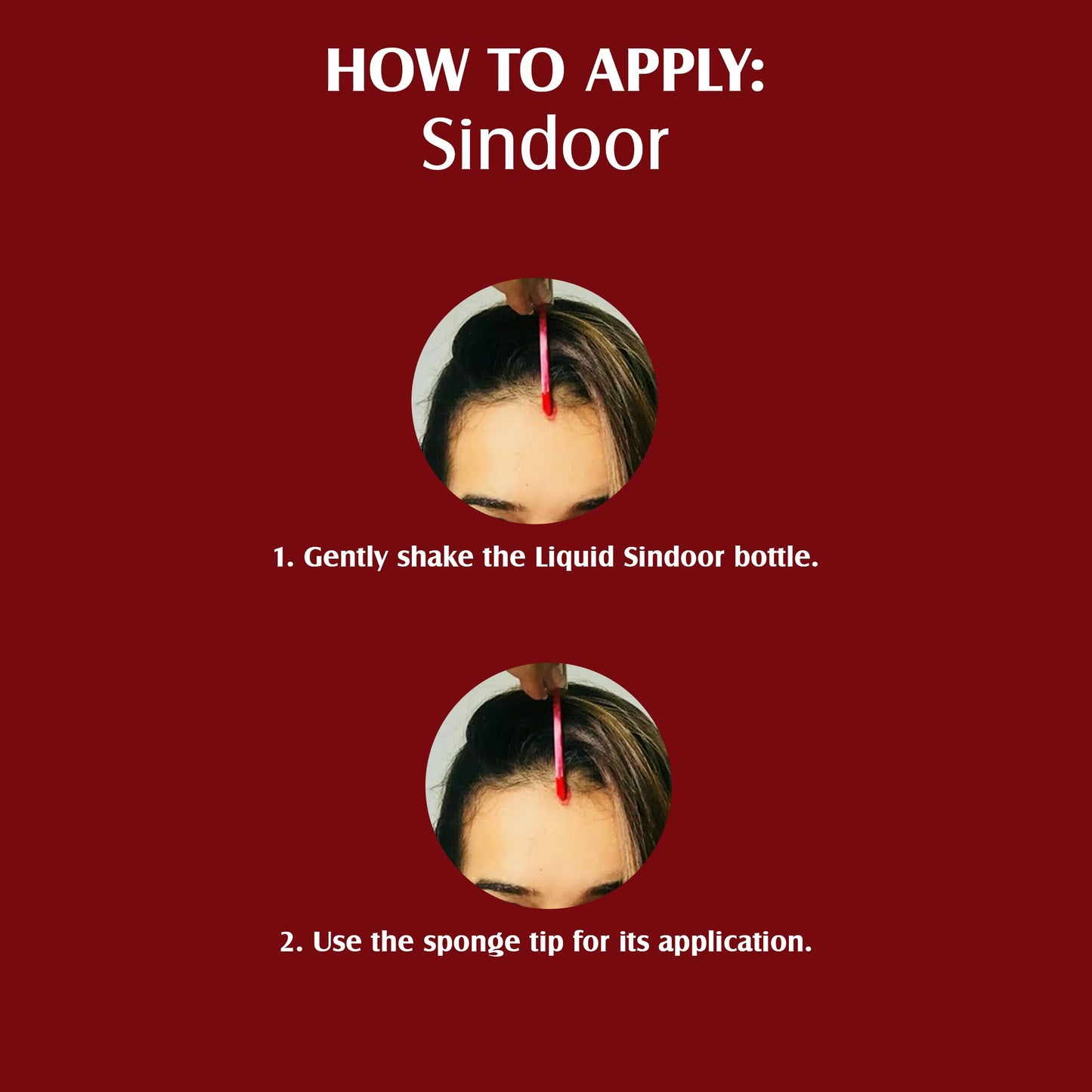Glam21 Liquid Sindoor| Sponge Tip Applicator| Smudge Free & Long Lasting|Maroon-7ml