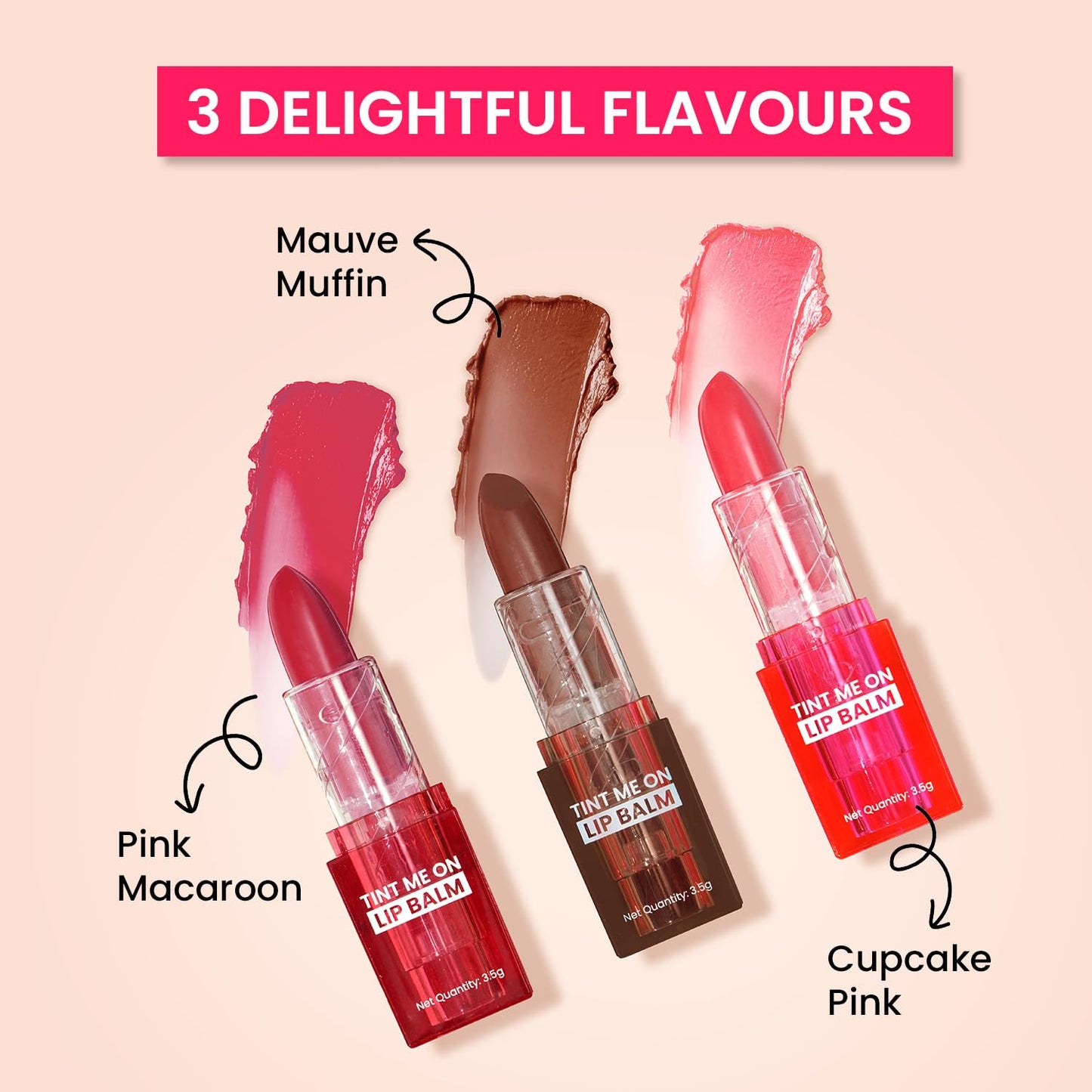 Swiss Beauty Tint Me On Lip Balm | Shade - 03Cupcake Pink, 3.5gm