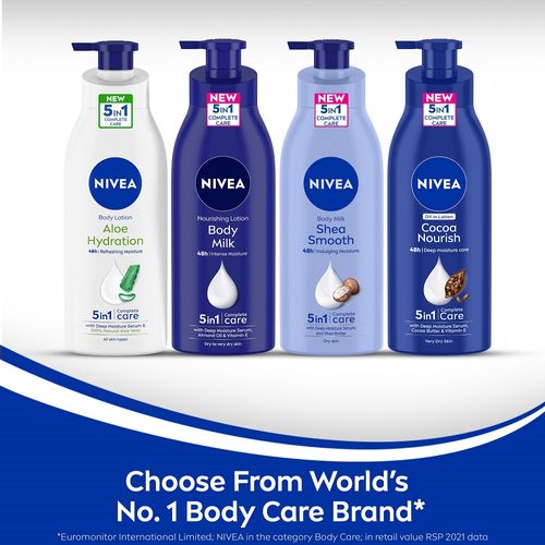 NIVEA Cocoa Nourish BODY LOTION -Cocoa butter & Vit E for 48H deep moisturization (Very Dry skin)
(400ml)